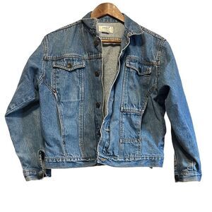 Vintage‎ Denim Trucker Jacket, Classic Jean Jacket, Casual Stylish Outerwear